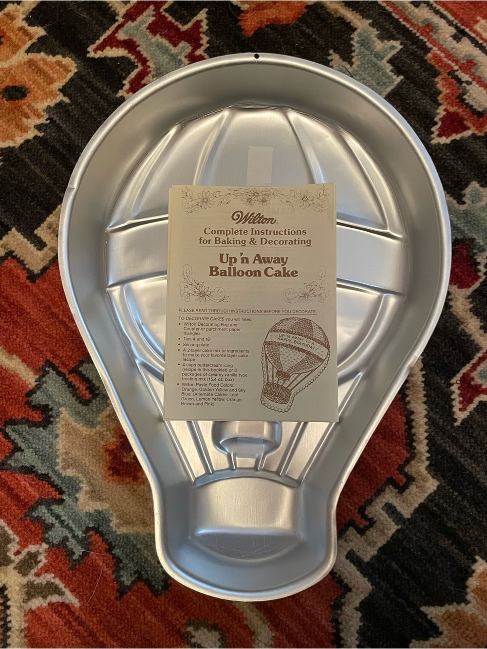 Vintage Wilton Hot Air Balloon 1982 Cake Pan 502-3169 size 14” x 10.5”